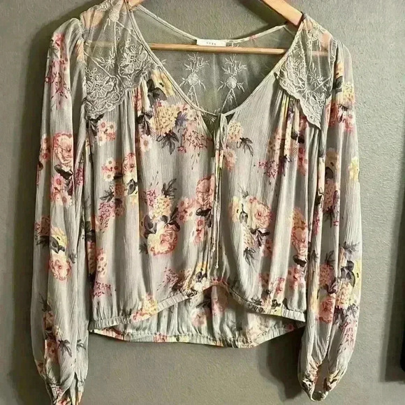 Nordstrom | Lush floral crop XL - Picture 4 of 7